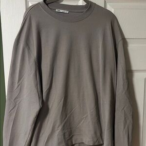 Zara Men's Charcoal Long Sleeve Tee